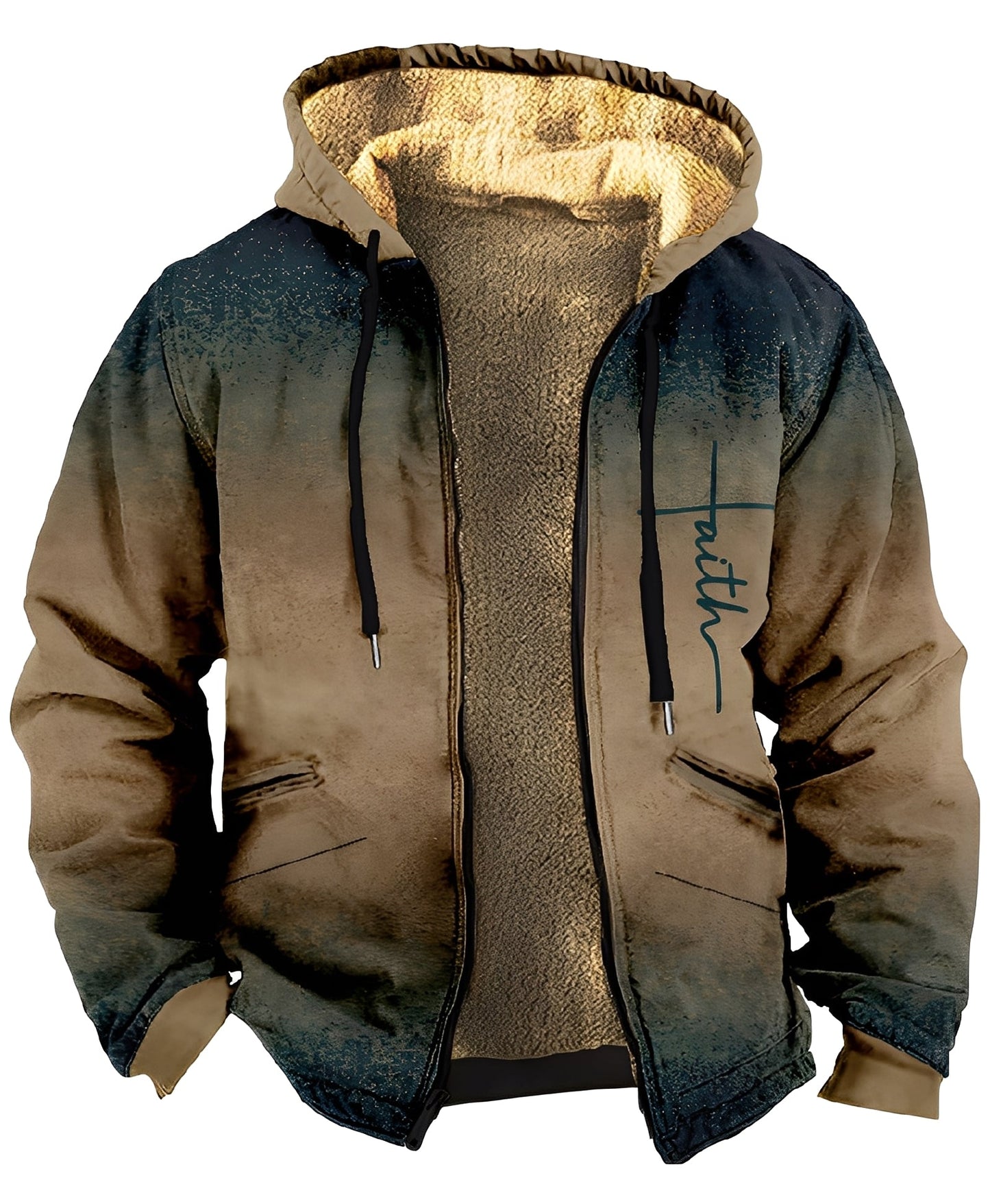 Mervin - Giacca a colori in velluto con cappuccio per uomo