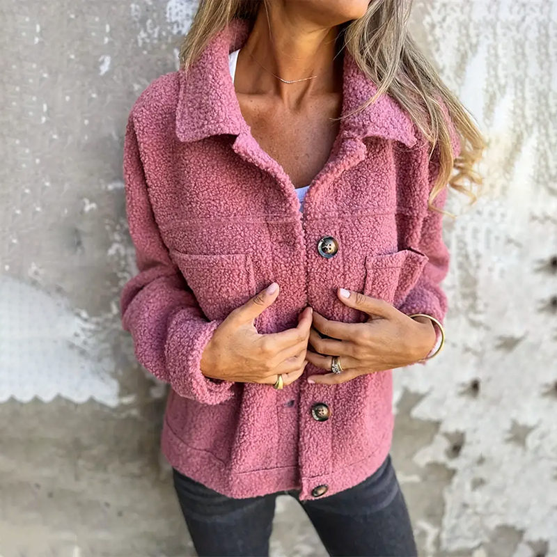 Eleanor - Giacca contemporanea di lana con colletto a revers per donne