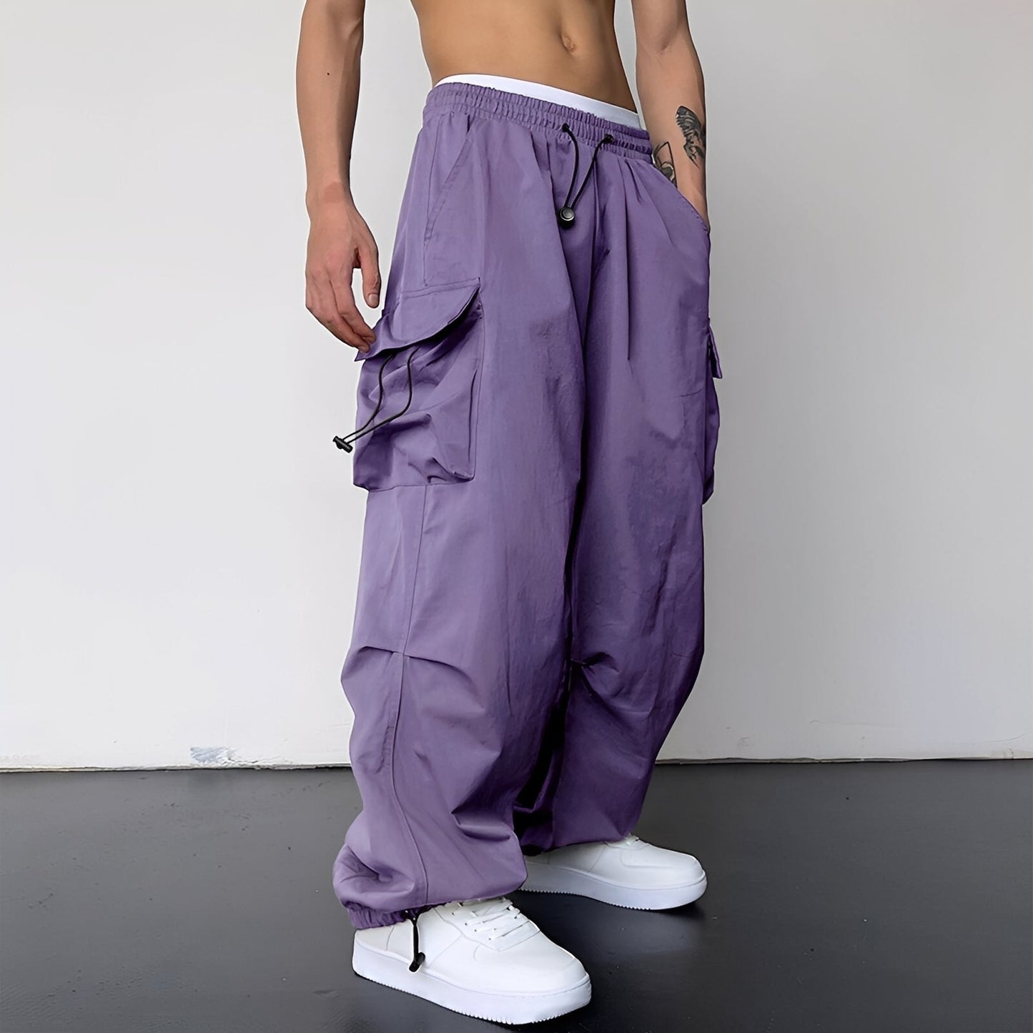 Kaleb - Pantaloni Cargo Larghi ed Eleganti per Uomo