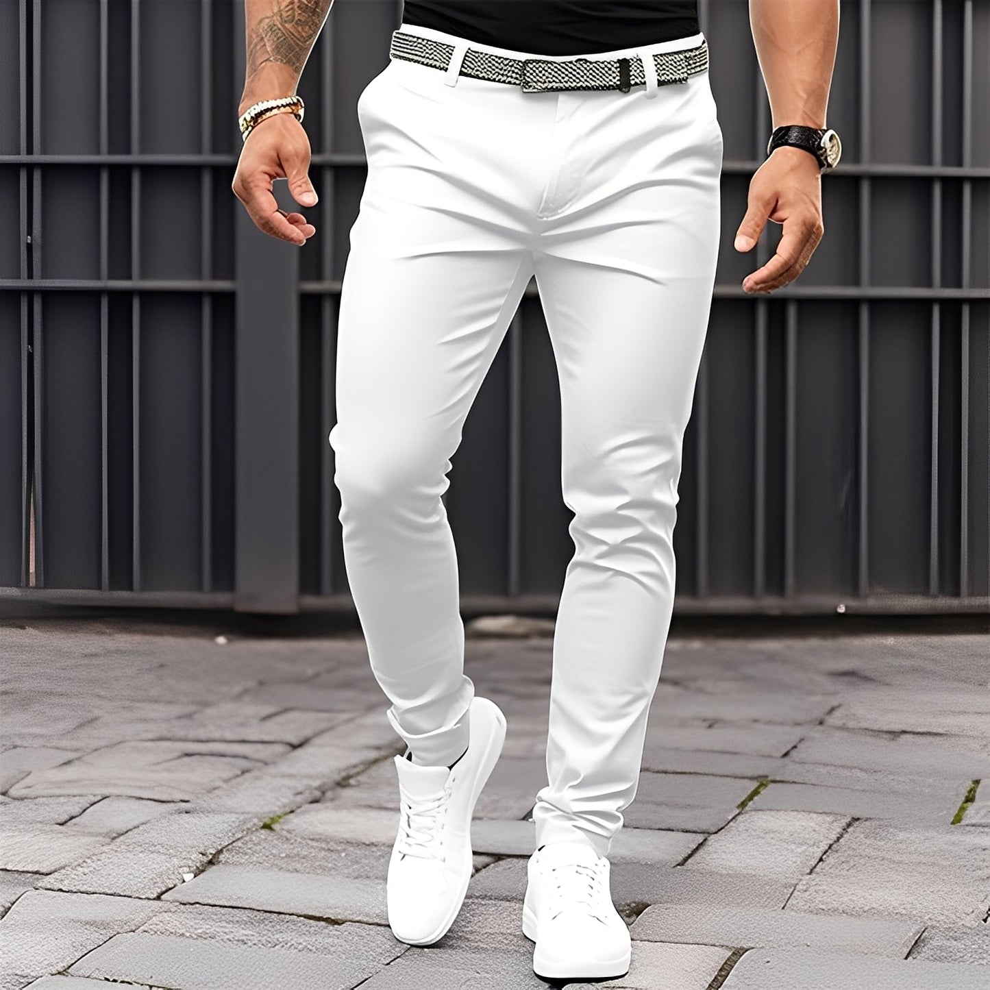 Raphael - Pantaloni casual a gamba slim per uomini