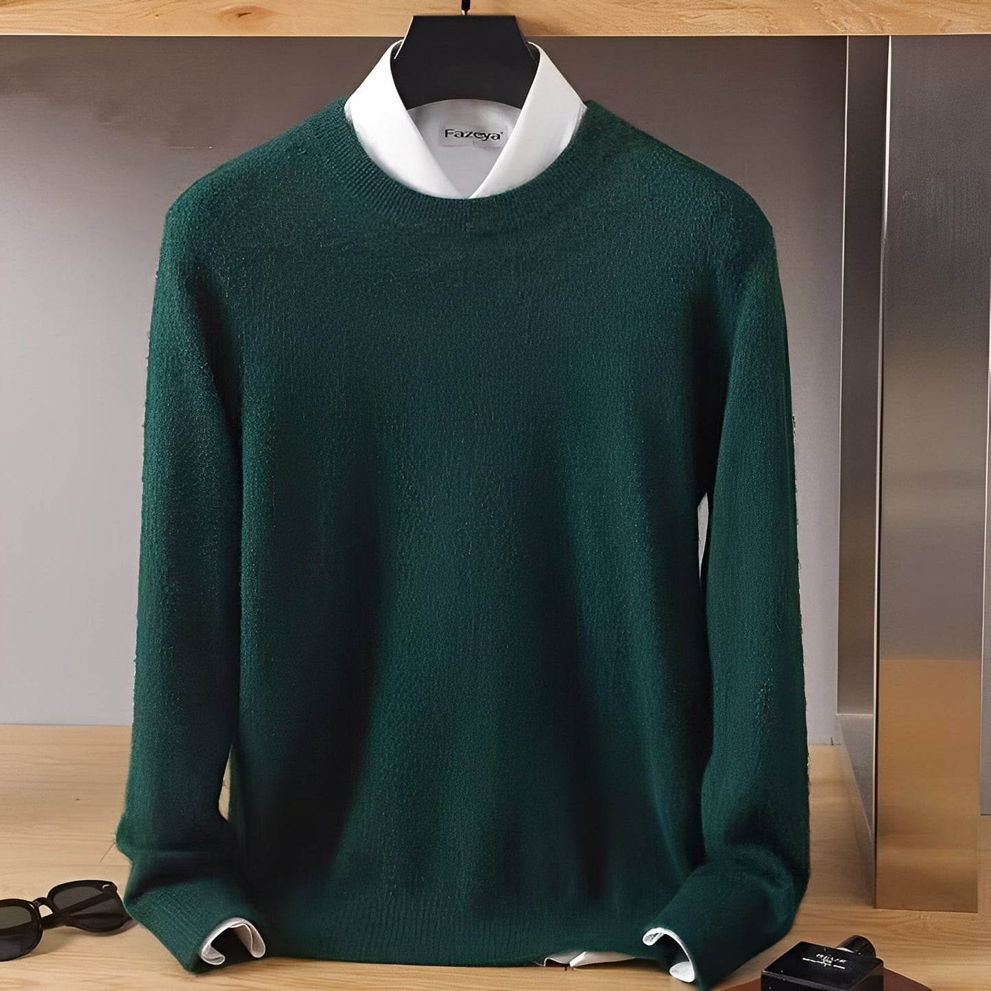 Inigo - Maglione moderno in cashmere dal taglio morbido per uomo