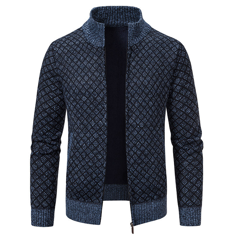 Gerald - Giacca elegante a quadri con zip per uomo