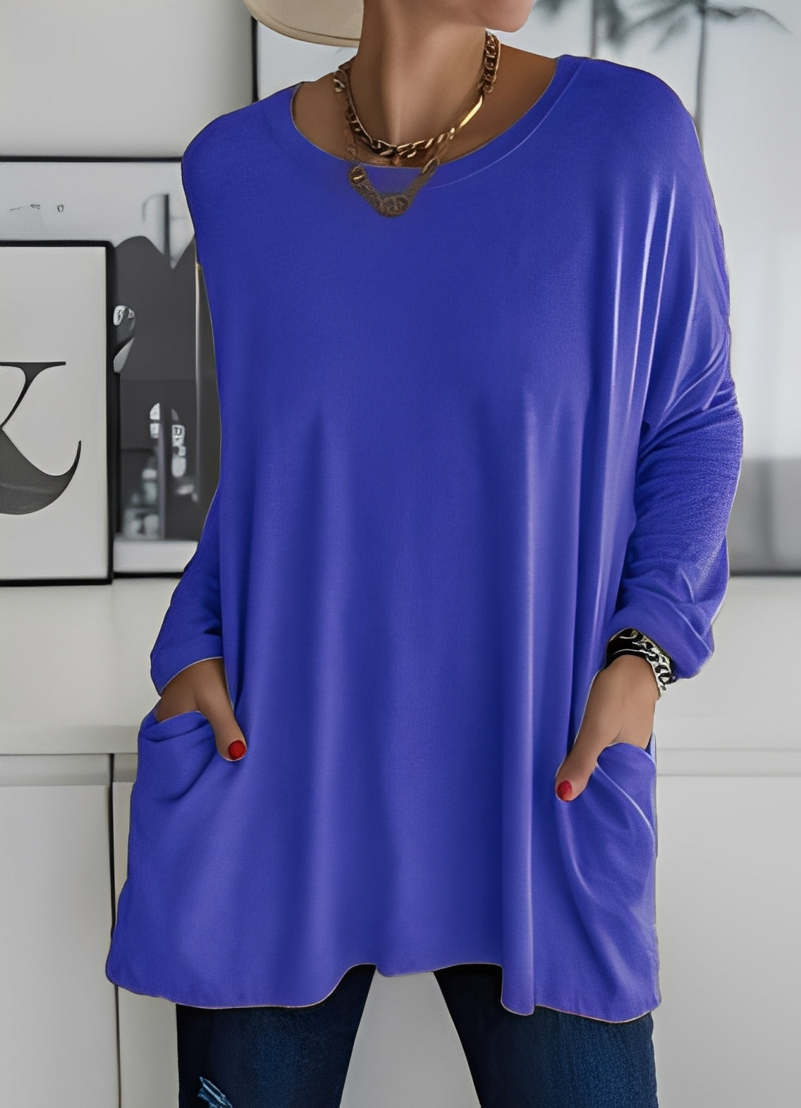 Shanene - Maglione semplice e morbido per donna