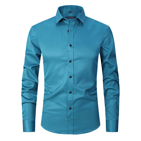 Ronan - Camicia formale semplice a maniche lunghe per uomo