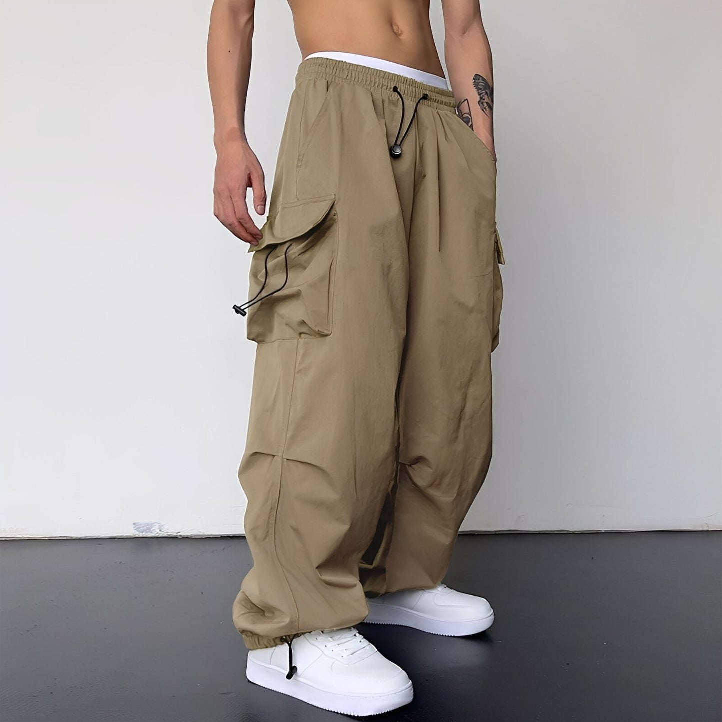 Kaleb - Pantaloni Cargo Larghi ed Eleganti per Uomo