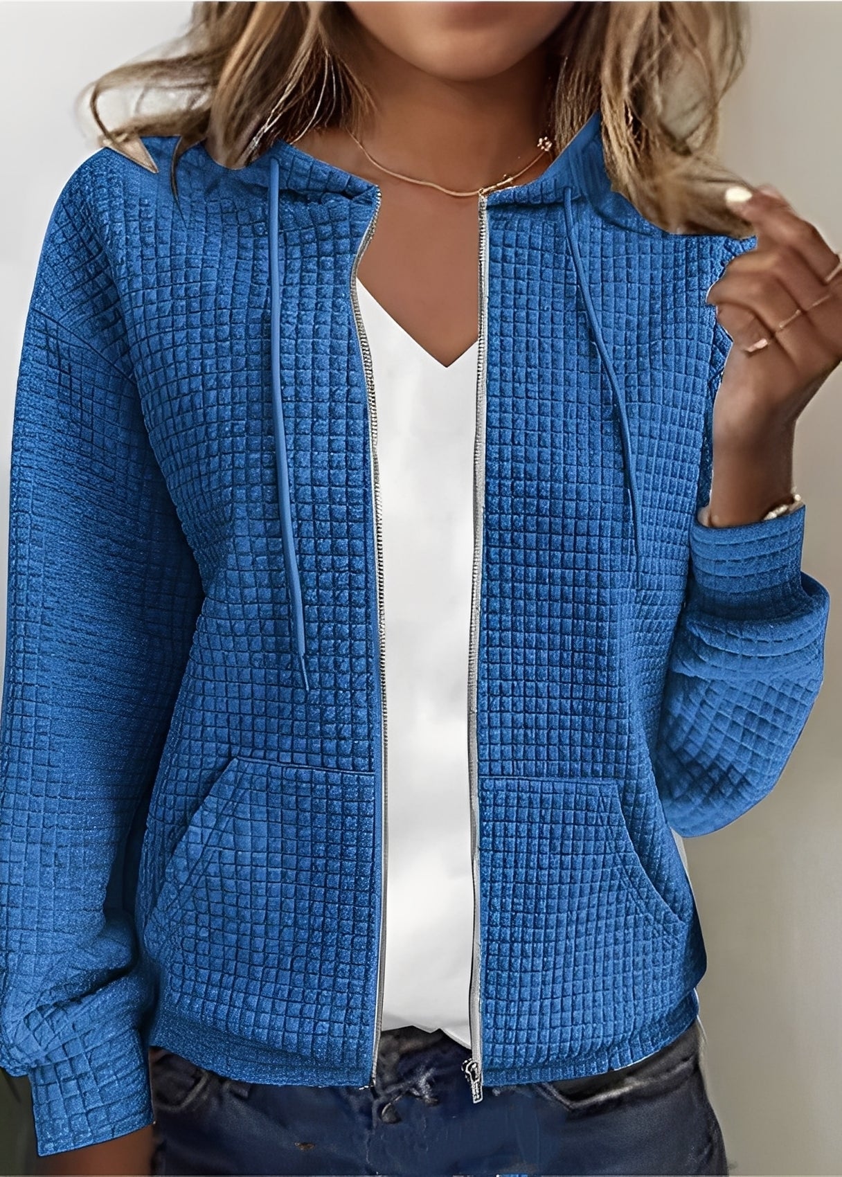 Katherine - Cardigan chic con cappuccio e tasche per donne