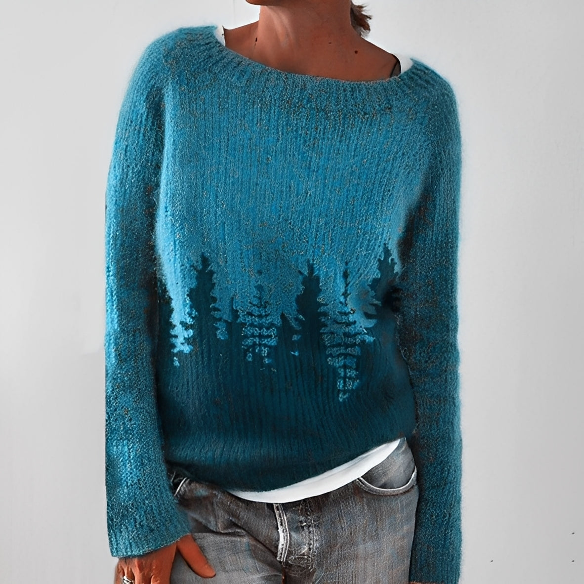 Christiana - Classico Maglione Stampato per Donne