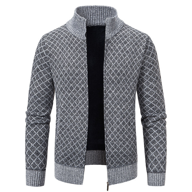 Gerald - Giacca elegante a quadri con zip per uomo