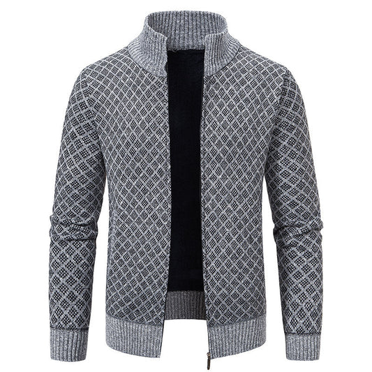 Gerald - Giacca elegante a quadri con zip per uomo
