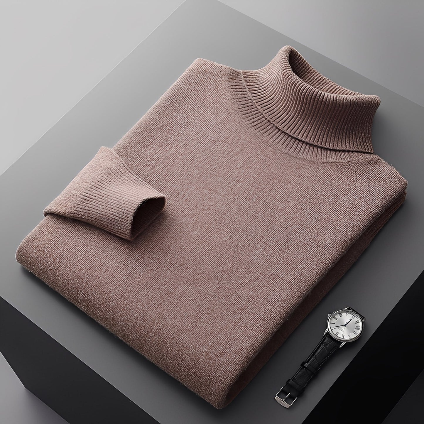 Osborn - Elegante maglione a collo alto in cashmere per uomo
