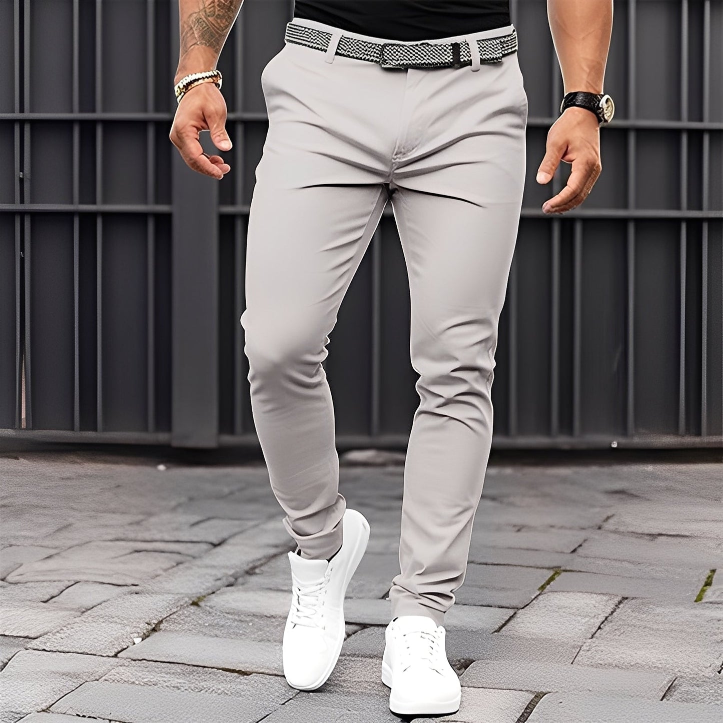 Raphael - Pantaloni casual a gamba slim per uomini