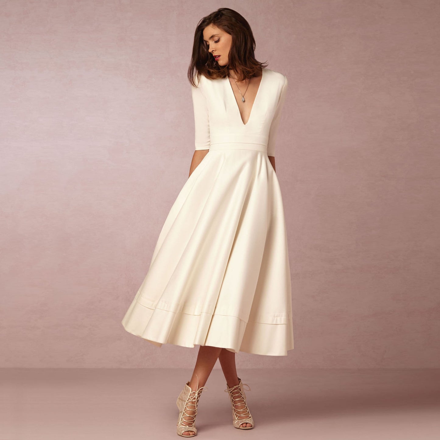 Sharise - Vestito casual con scollo a V per donne