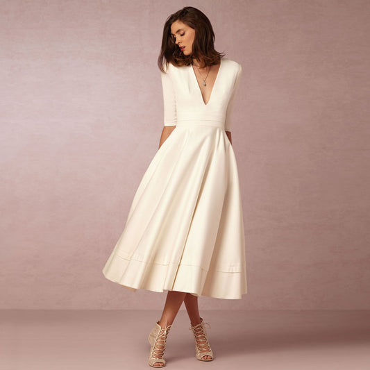Sharise - Vestito casual con scollo a V per donne