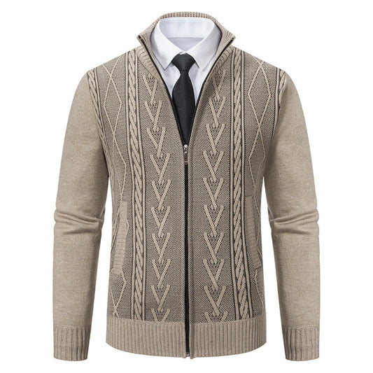 Stafford - Cardigan Elegante con Zip per Uomo