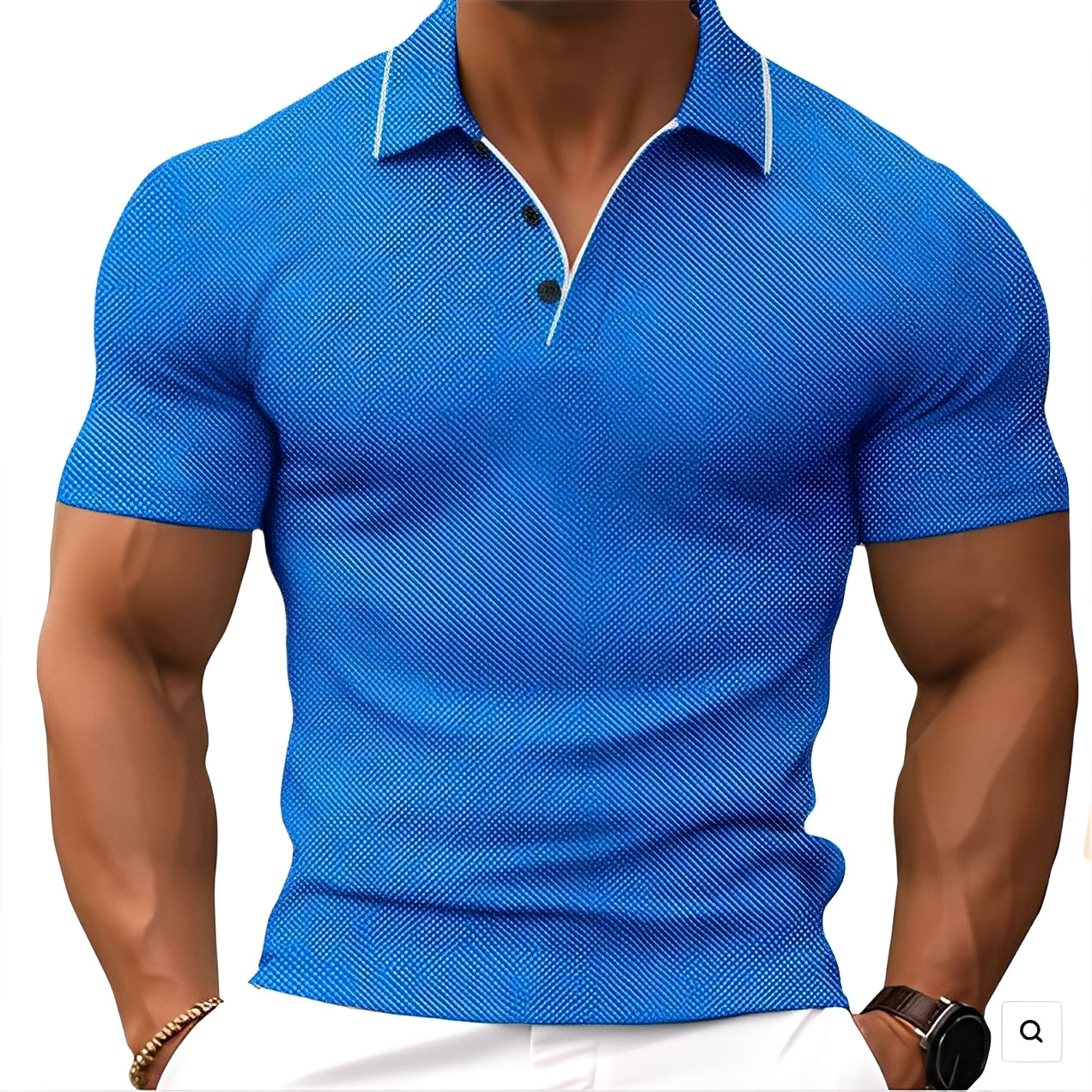 Florence - Polo casual con bottoni da uomo