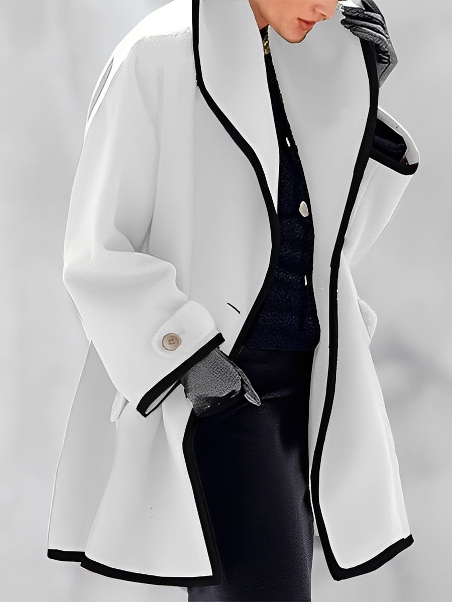 Mikayla - Cappotto in lana calda con cappuccio per donne