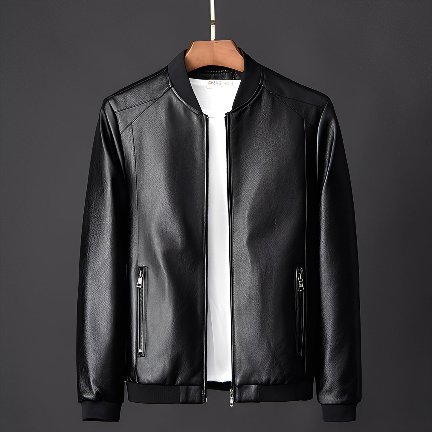 Jeremy - Giacca biker elegante in pelle per uomini