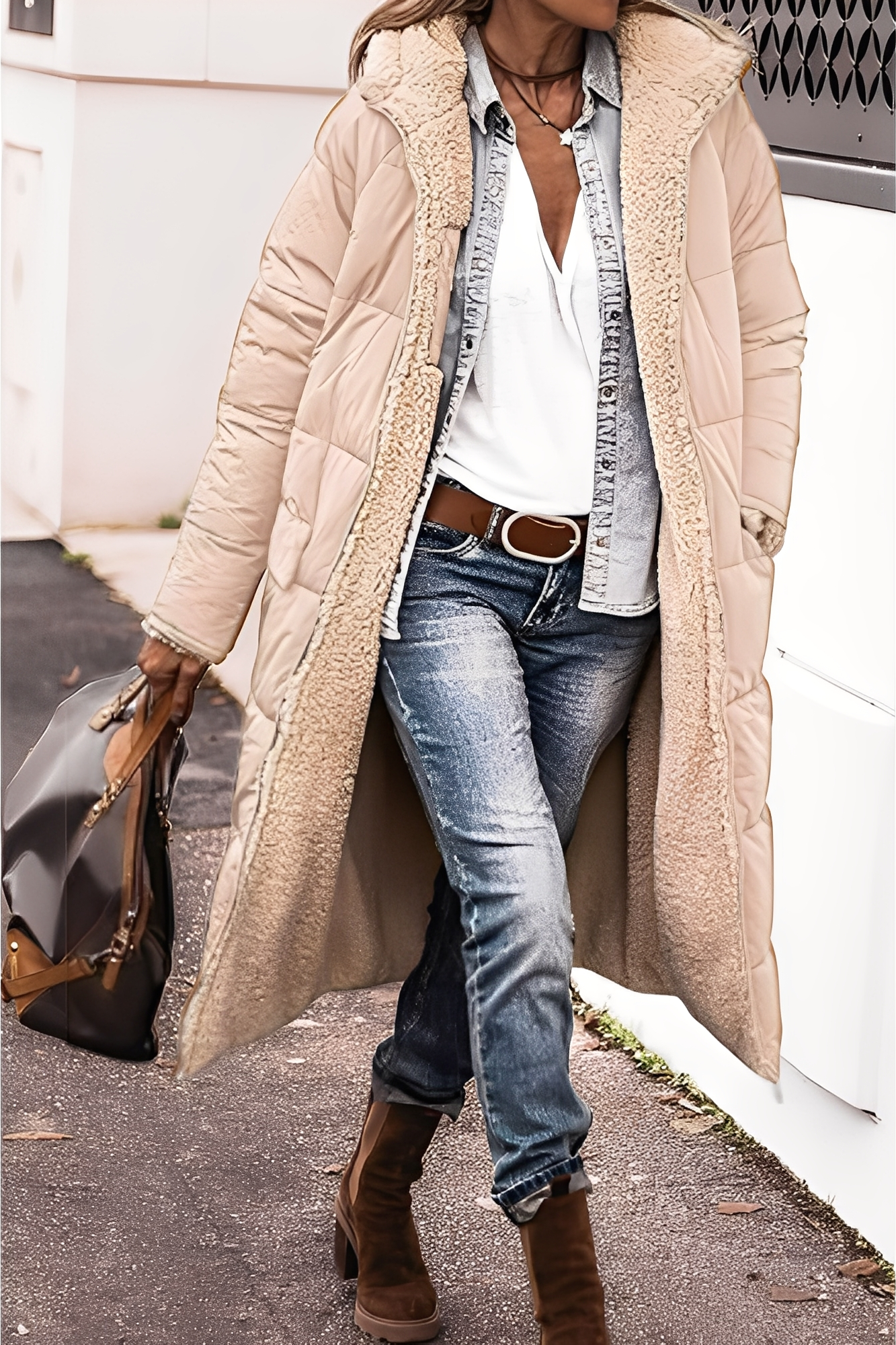 Carina - Parka-Cappotto con Cappuccio Elegante per Donne