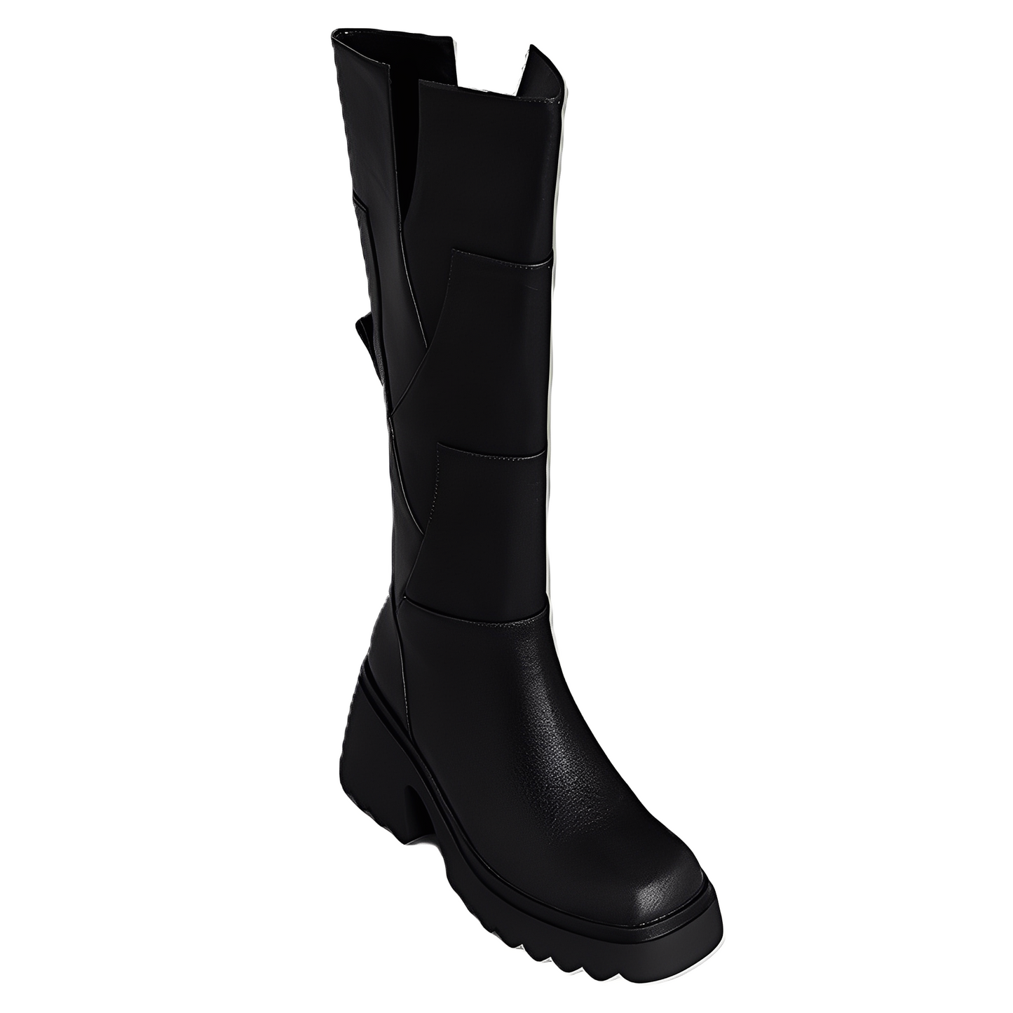 Madelaine - Stivali casual e robusti in pelle con zip per donne