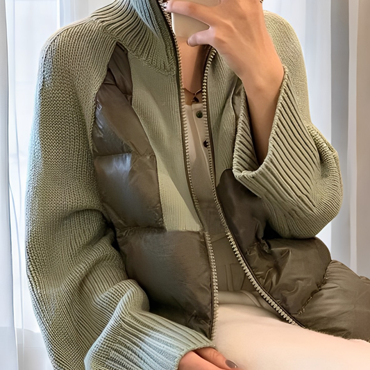 Harley - Parka comodo in maglia con cerniera per donne