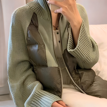 Harley - Parka comodo in maglia con cerniera per donne