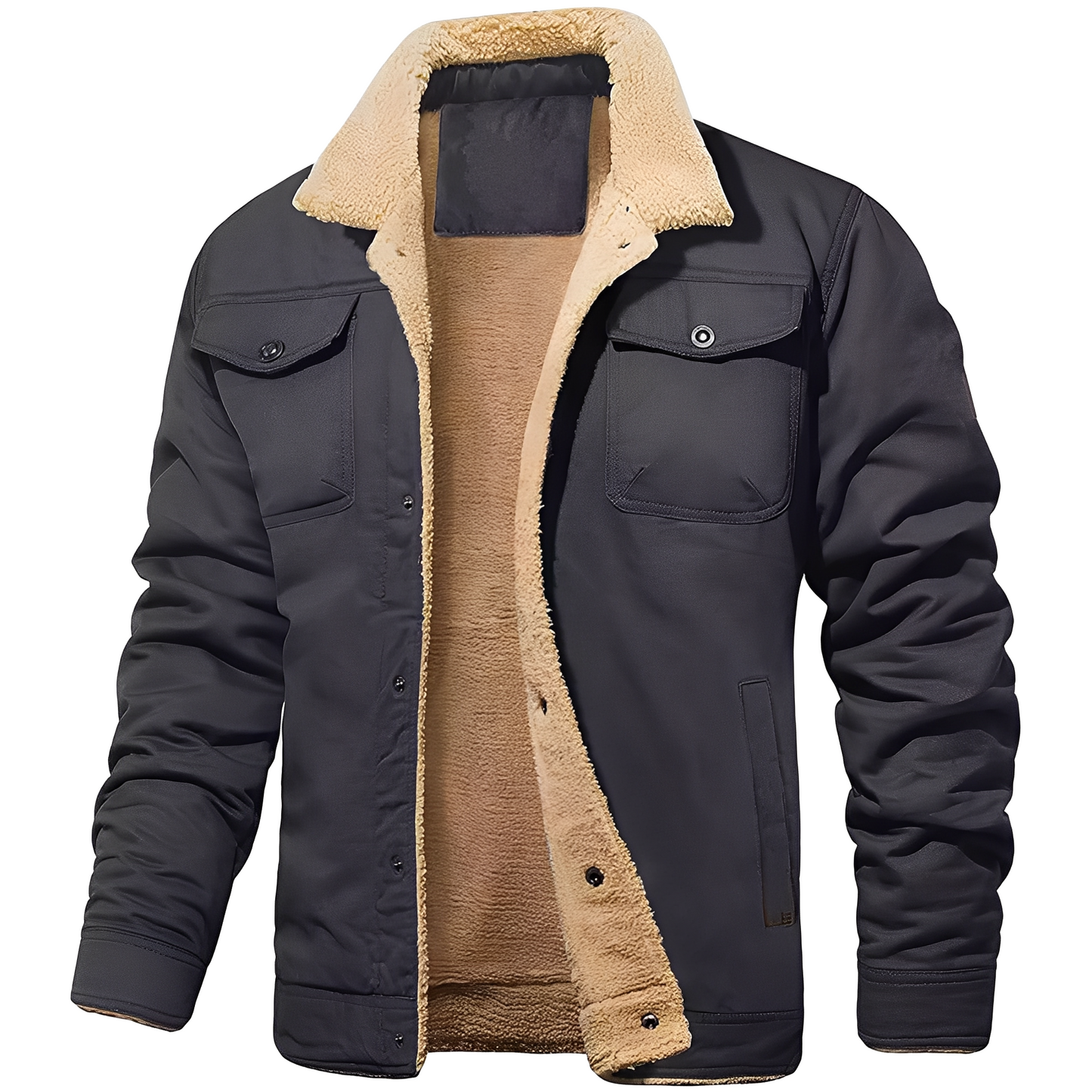 Dillon - Giacca casual da uomo in pile di twill