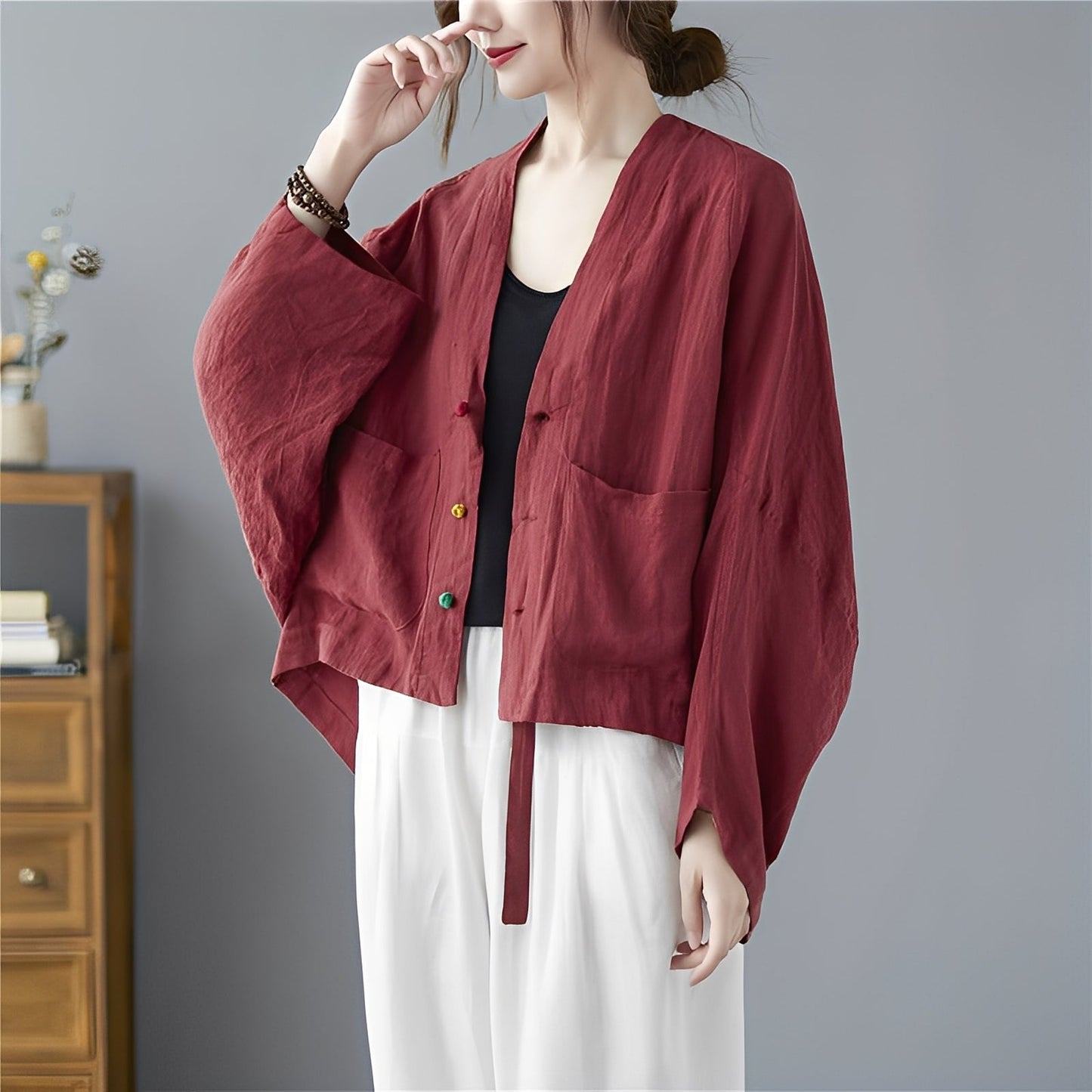 Shelia - Cardigan corto con tasche