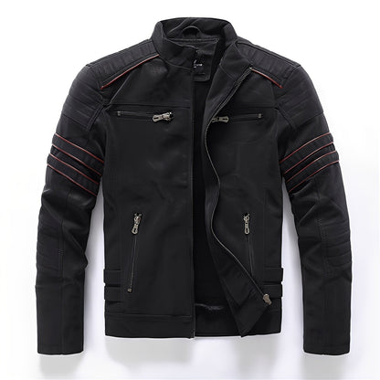 Dillan - Élégante veste en cuir de moto pour homme