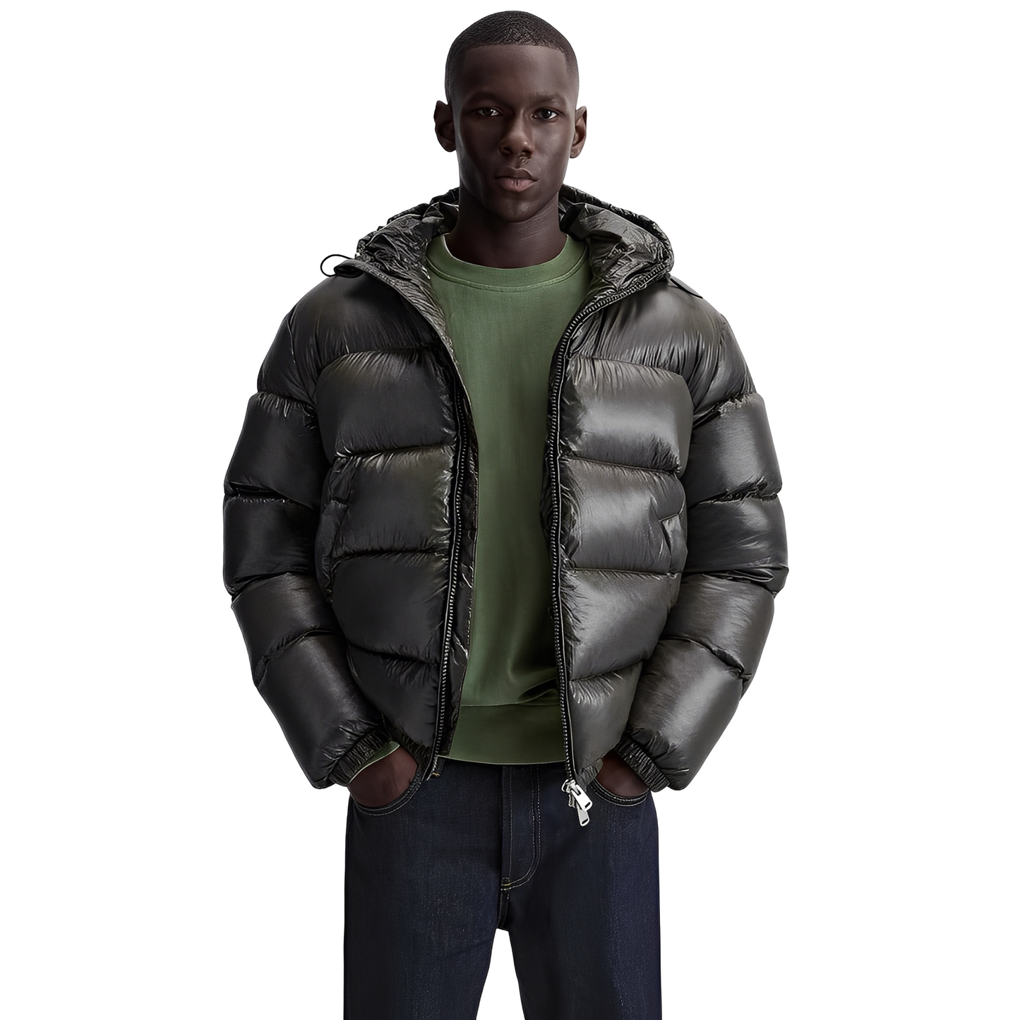 Darrel - Raffinata giacca in piuma con cappuccio per donne