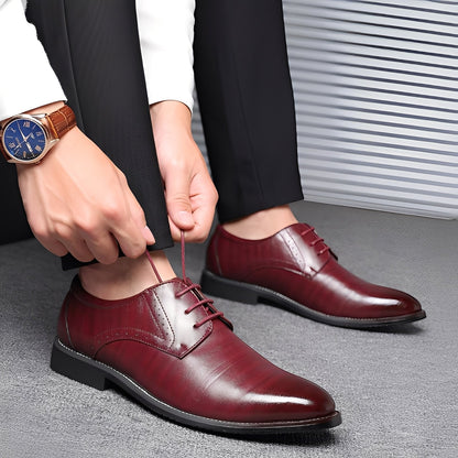 Beckham - Scarpe Eleganti Stringate in Stile Brogue per Uomini