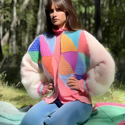 Luna - Maglione caldo dai colori contrastanti per donne