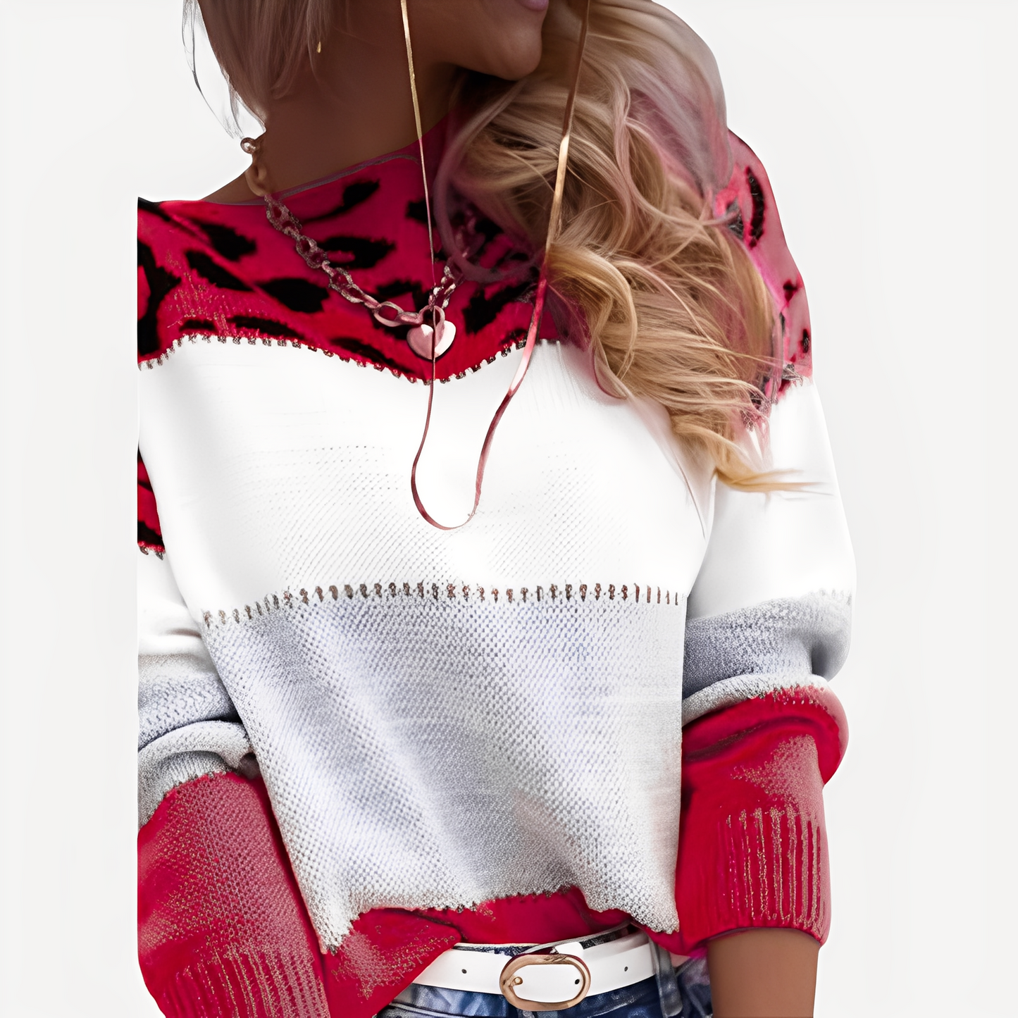 Anne - Maglione raffinato con stampa per donne