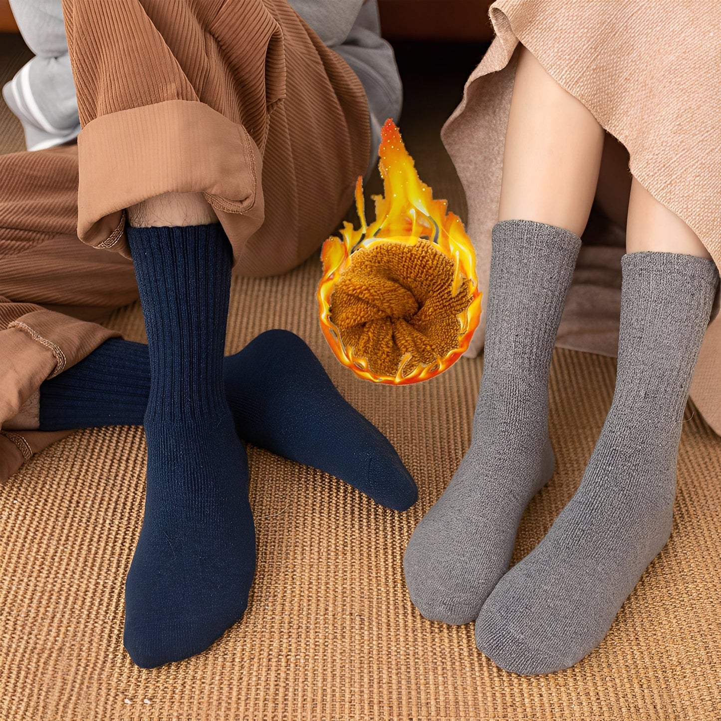 Carmella - Calze unisex casual, calde e spesse