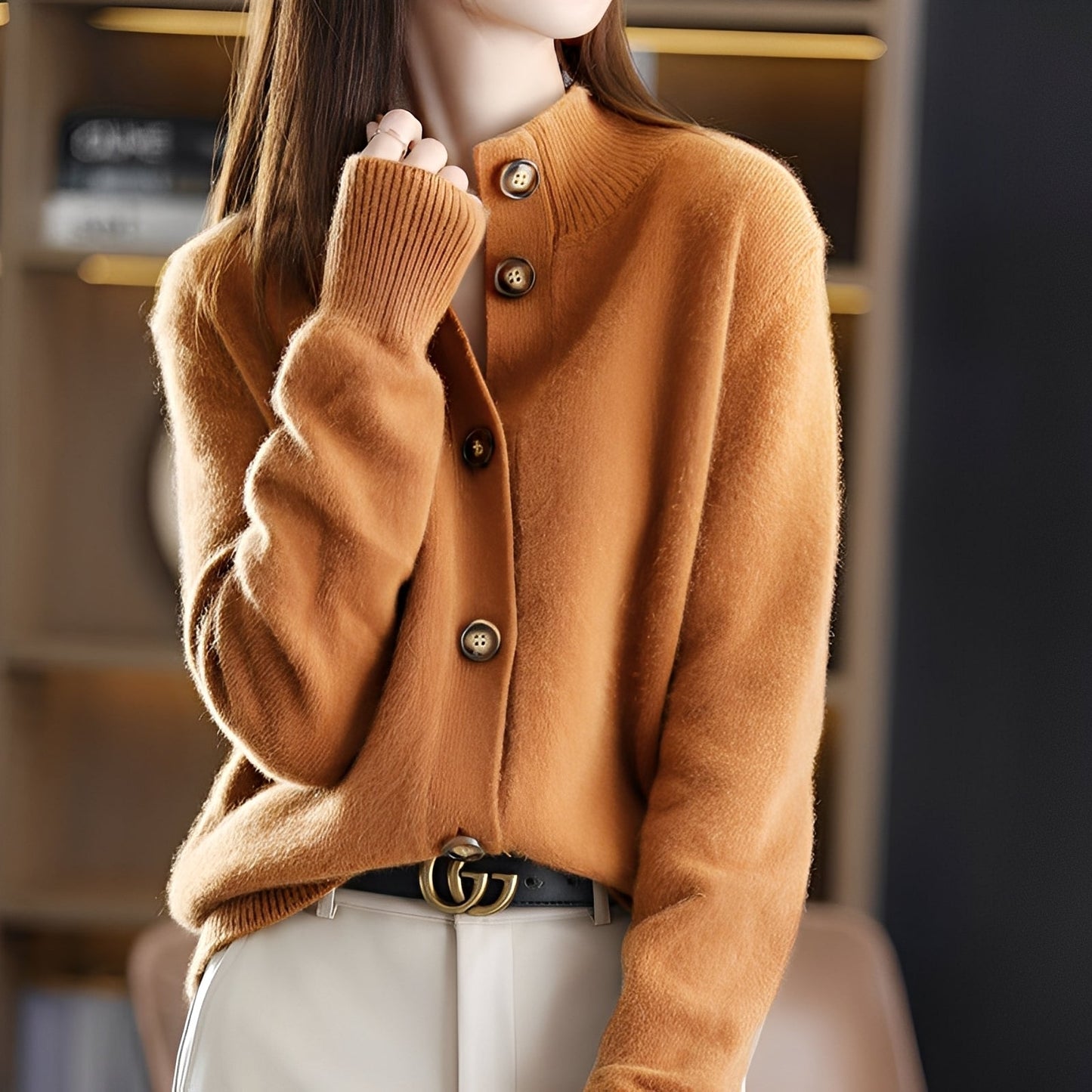 Melba - Maglione classico di lana soffice per donne