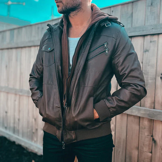 Dominic – Giacca Moto Urban Style in Ecopelle