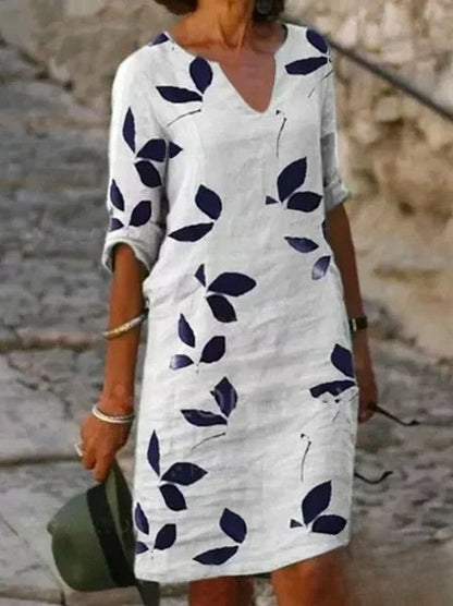 Carla - Abito Elegante a Stampa Floreale per uno Chic Casuale