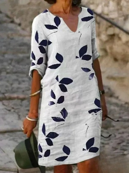 Carla - Abito Elegante a Stampa Floreale per uno Chic Casuale