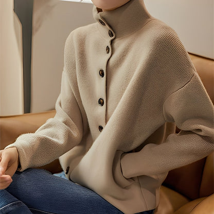 Evelynn - Maglione chic lavorato a maglia a collo alto per donne