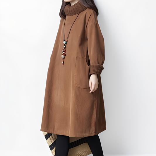 Elouise - Vestito di velluto a coste con tasche per donne