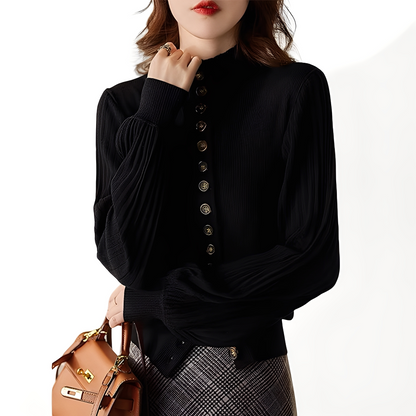 Adelyn - Maglia casual con maniche a lanterna per donne