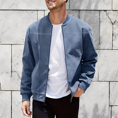 Easton - Classica, giacca in pelle scamosciata elegante per uomini