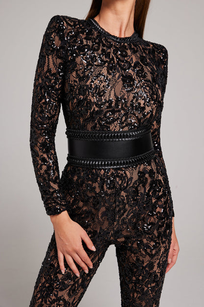 Sofia – Tuta in Pizzo Paillettes