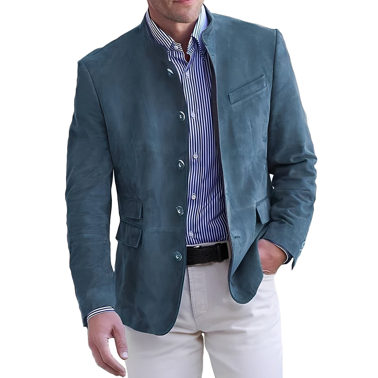 Geoffrey - Giacca uomo con bottoni, stile casual