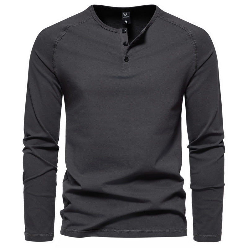 Malcom - Camicia da uomo semplice e informale a maniche lunghe