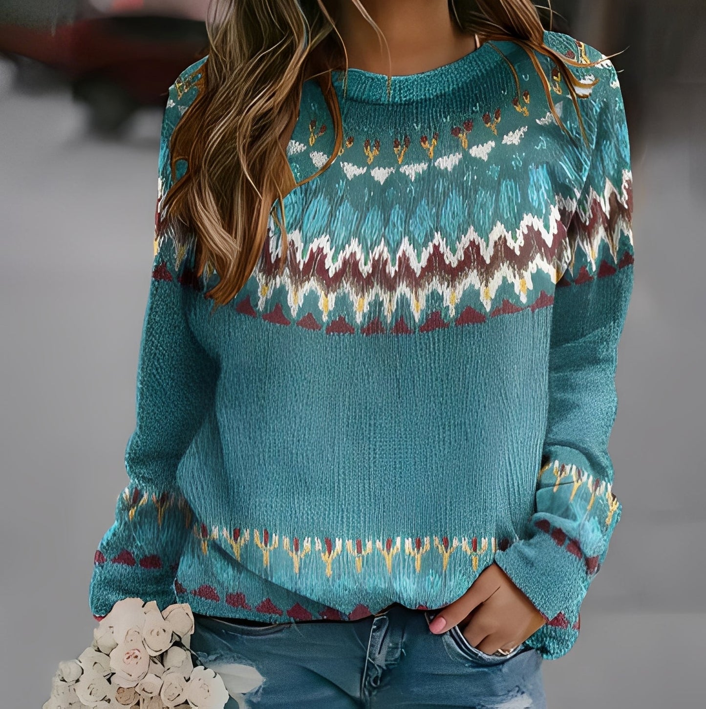 Madalyn - Maglione elegante con stampa per donne