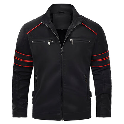 Jerold - Giacca da moto in pelle elegante per uomo