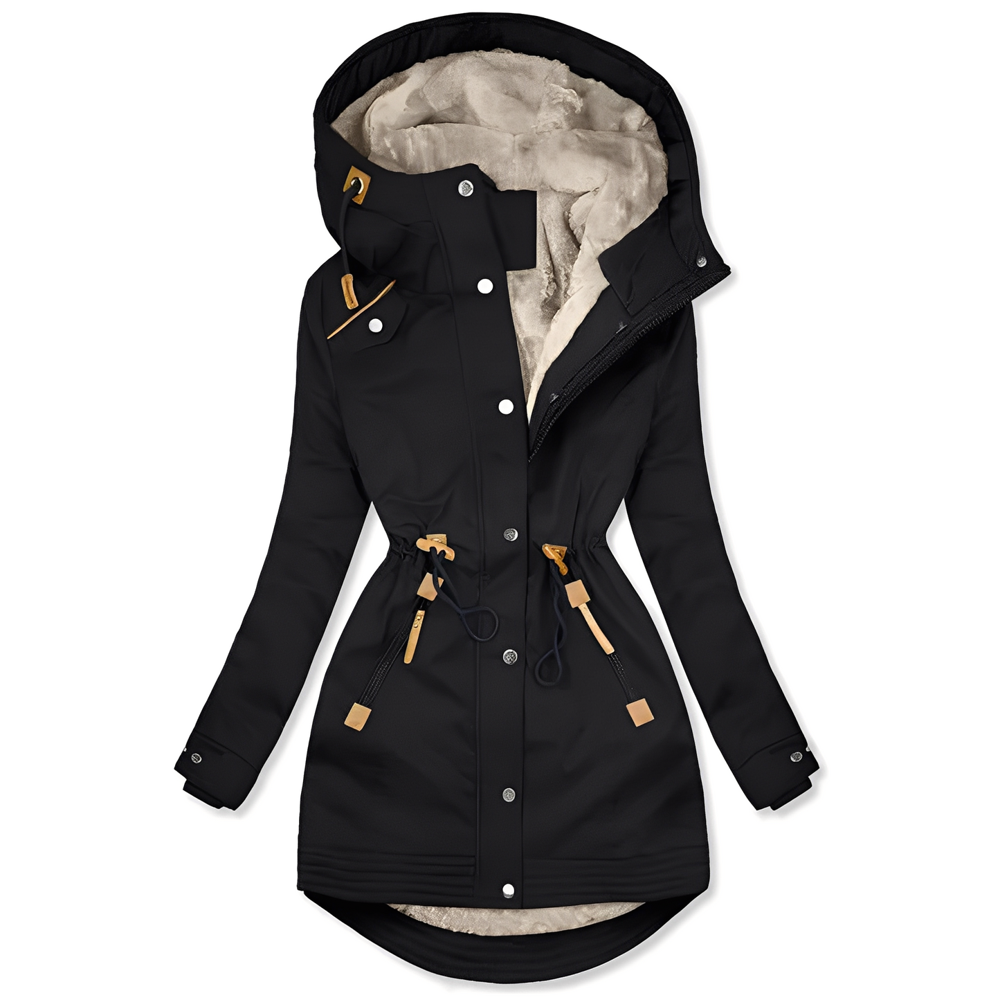 Lavena - Chic, giacca parka resistente all'acqua per donne