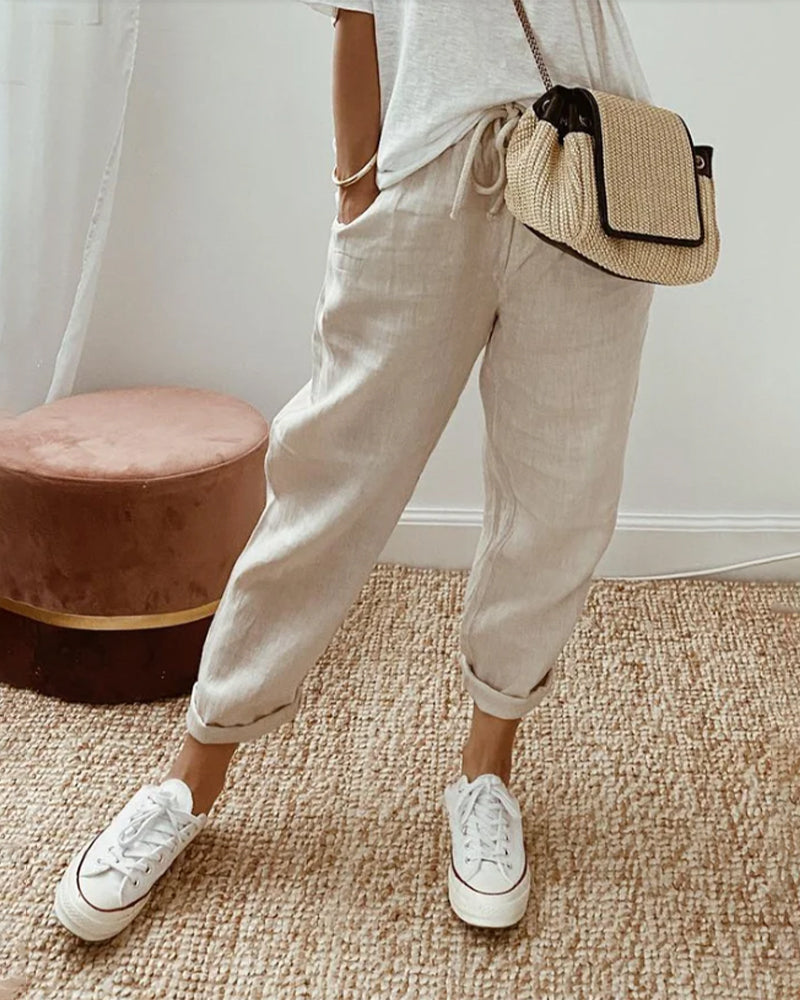 Mel - Pantaloni in Lino Ultima Moda per l'Estate