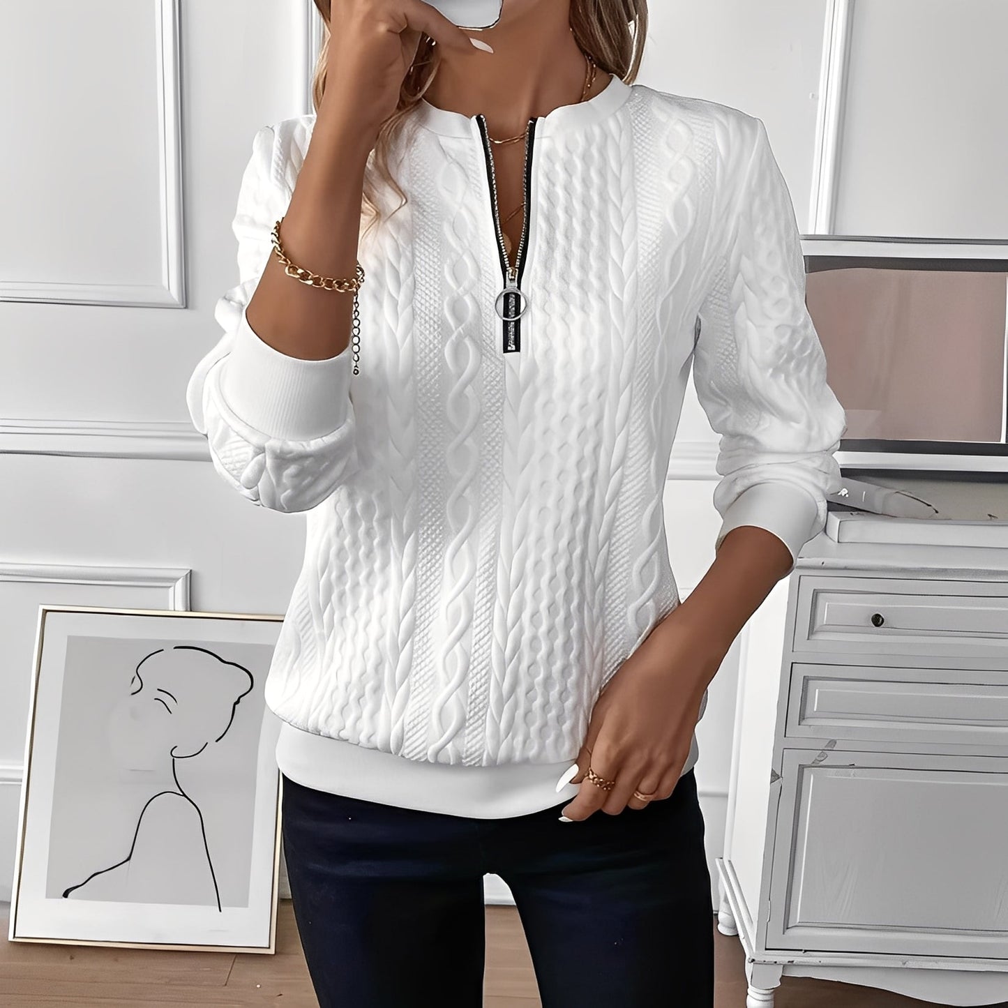 Chesley - Maglione con zip elegante per donne