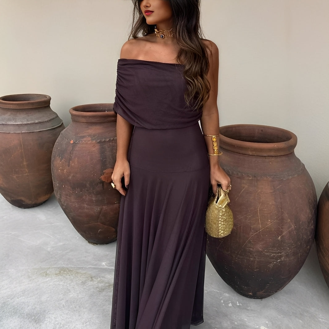 Eunice - Abito lungo in rete elegante per donne